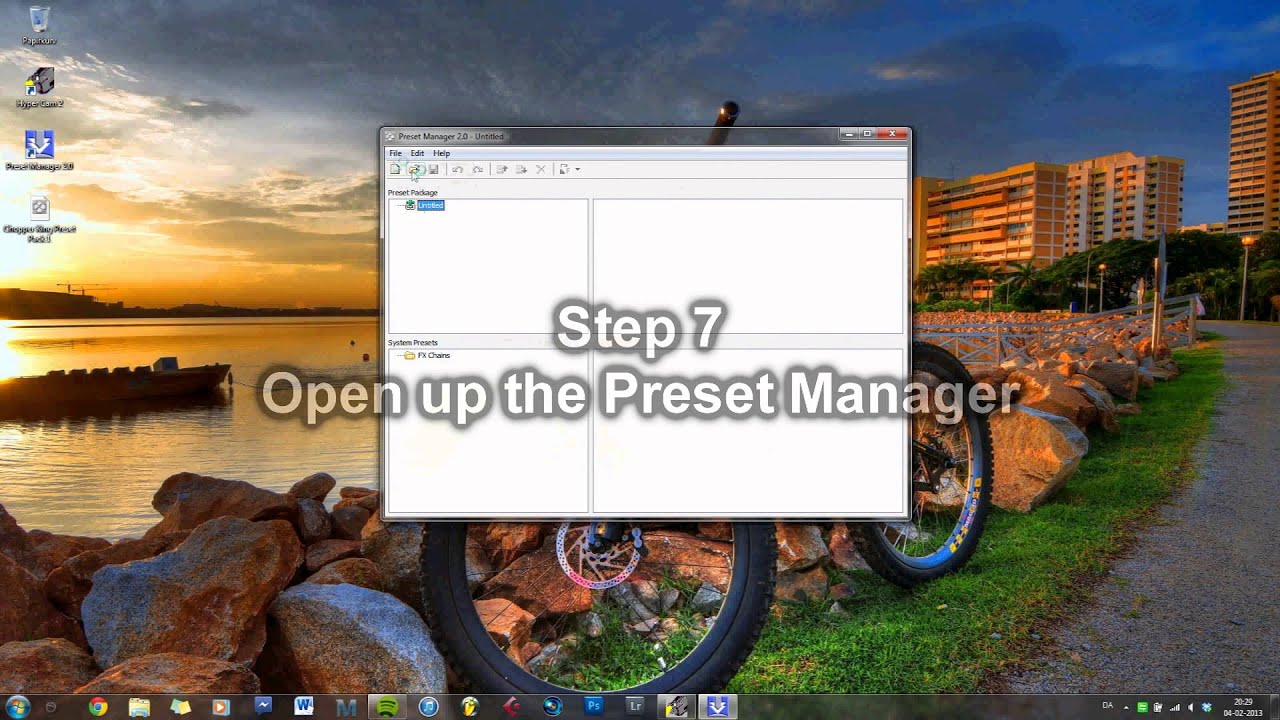 how to open vegas preset manager